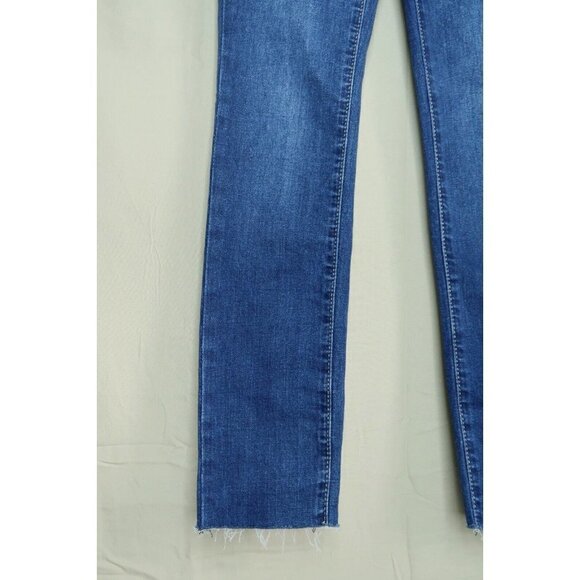 Joe's Jeans Women's 25  Icon  Low Rise Skinny Crop Denim Dark Wash Distressed - Picture 3 of 10